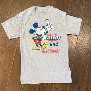 Disney Mickey Mouse Gray Tee with Red and Blue Accents